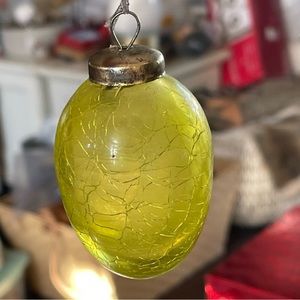 Vintage Crackled Glass Ornament